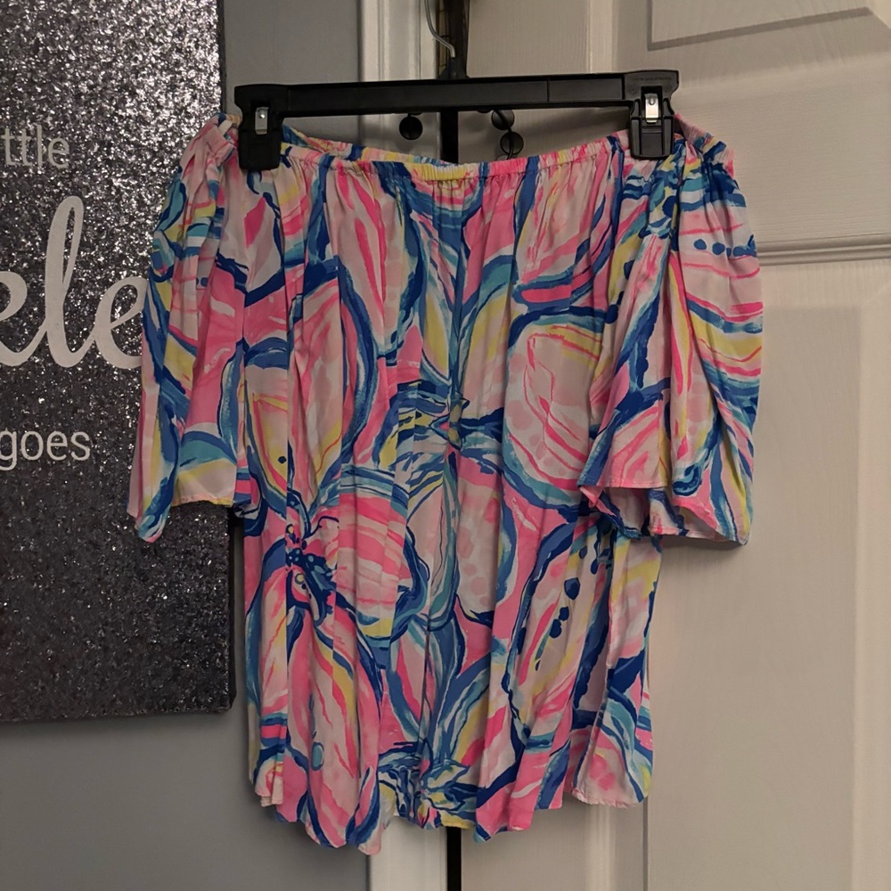 Lilly Pulitzer Sain Off The Shoulder Top - Picture 3 of 5